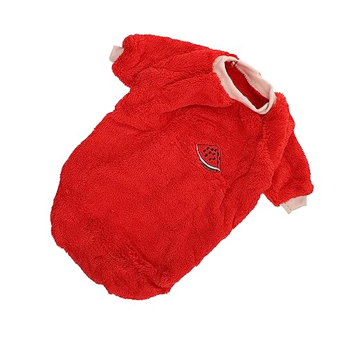 BESPORTBLE 1Stk Kleidung für Haustiere Welpenjacken für den Winter Winterbekleidung für Hunde Hund Tuch tierkostüme tierische bescherung warme Hundebekleidung Hund wintermantel Polyester rot von BESPORTBLE