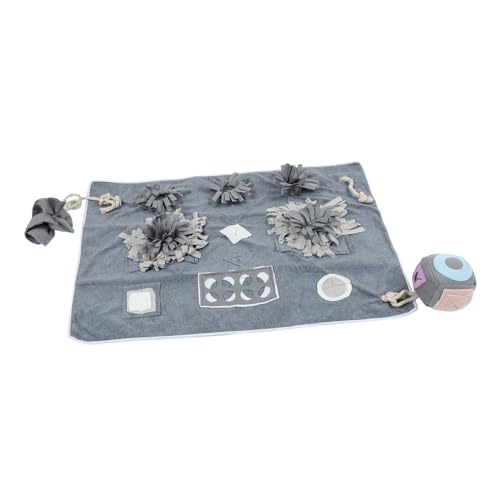 BESPORTBLE 1Stk Pet Sniffing Pad Slow Feeder für Haustiere Puzzle-Spielzeug schnüffelmatte für Hunde Training Pads für Hunde Schnüffelkissen waschbares Futterkissen Polarfleece Grey von BESPORTBLE