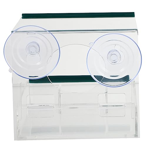 BESPORTBLE 1Stk Vogelfütterer Wasserspender für Vögel Sittich-Futter Lebensmittelbehälter Käfig Suction Cup saugnäpfe erdnüsse Vogelfütterungsvorrichtung Saugvogelfutterhaus Acryl Transparent von BESPORTBLE