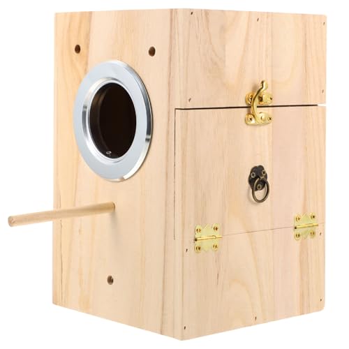 BESPORTBLE 1Stk Vogelzuchtbox nistkasten für gartenvögel außerhalb von Vogelhäuschen Vogel? ? ?? Vogelkäfig Vogel Voliere vogelhaus Vogelnest aus Holz Vogelhalter aus Holz hölzern Beige von BESPORTBLE