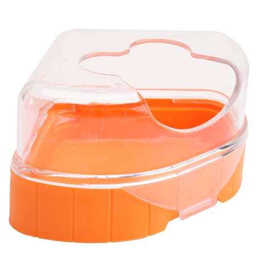 BESPORTBLE 1stk Hamster Badezimmer Toilette Hamsterbadewanne Hamsterkäfige Und Lebensräume Hamster Badezimmer Töpfchen Hamstertoilette Tierbad Hamster Badehaus Rennmaussand Plastik Orange von BESPORTBLE