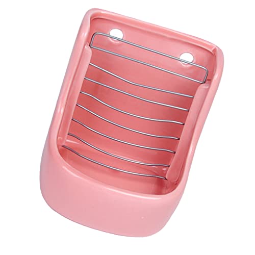 BESPORTBLE 1stk Haustier-Keramik-futternapf Häschen-Feeder Futterbecken Für Kaninchen Futternapf Für Kaninchen Hasen-hängefütter Kleines Tiergras Kleiner Futterautomat Kleiner Stand Rosa von BESPORTBLE