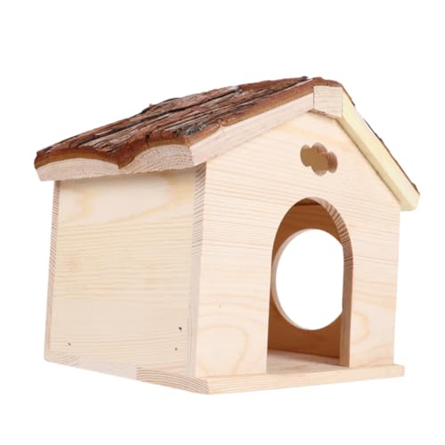 BESPORTBLE 1stk Holzhaus Eichhörnchenhaus Im Freien Katzenhäuser Für Freigängerkatzen Meerschweinchen Bett Käfig Im Freien Draussen Kaninchenstall Drinnen Hasenhaus Hamsterhaus Brown Hölzern von BESPORTBLE