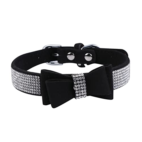 BESPORTBLE 1stk Hot Diamond Hundehalsband Kragen Hundehalsbänder Mittel Katzenhalsband Dackel Hundepflegeset Welpenhalsband Halsband Hund Benutzerdefinierte Katze Bögen Black von BESPORTBLE