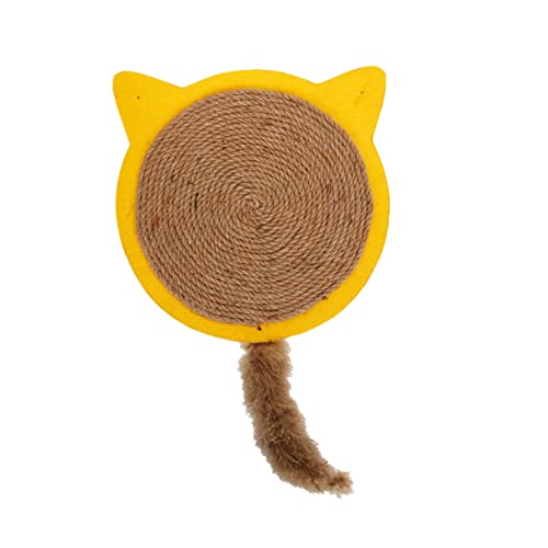 BESPORTBLE 1stk Katzen-kratzunterlage Sisalpfosten Für Katzen Katzenkratzer Aus Pappe Katzenbedarf Kratzunterlage Für Katzen Katze Kratzmatte Katzenkratzkarton Katzenspielzeug Yellow von BESPORTBLE