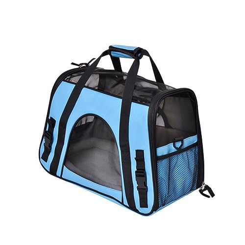 BESPORTBLE 1stk Reisetasche Für Katzen Hundetragetasche Faltbarer Haustierkäfig Für Hunde Und Katzen Zusammenklappbarer Träger Laufradträger Für Katzen Zusammenklappbare Hundebox Sky-Blue von BESPORTBLE