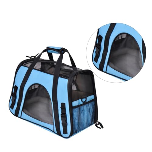 BESPORTBLE 1stk Reisetasche Für Katzen Hundetragetasche Zusammenklappbarer Träger Hundetasche Für Draußen Reisekiste Für Hunde Transportbox Für Haustiere Tragbares Katzengehege Sky-Blue von BESPORTBLE