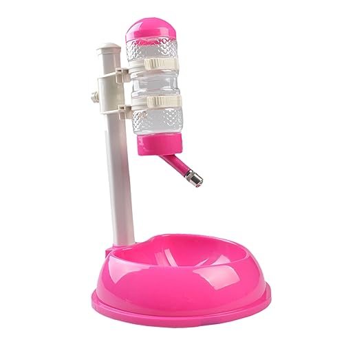 BESPORTBLE 1stk Trinkbrunnen Für Haustiere Futterautomat Für Hundefutter Wasserflasche Für Welpen Automatischer Wassernapf Für Katzen Wasserspender Für Hunde Hündchenschüsseln Rosy PVC von BESPORTBLE