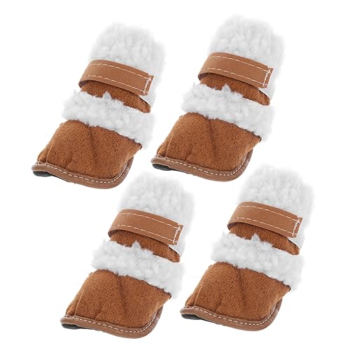 BESPORTBLE 2 Paar Haustier Schneestiefel Haustier Winterstiefel Welpenstiefel Haustier Rutschschuhe Haustier Schneeschuhe Haustier Schuhe Kurze Haustierstiefel Hundestiefel Chihuahua von BESPORTBLE