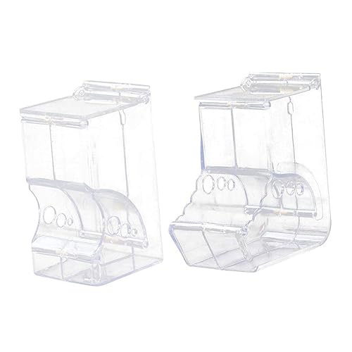 BESPORTBLE 2 STK Futterautomat Für Hamster Transparenter Futterspender Essen Futterspender Für Vogelkäfige Selbstspendender Futterautomat Hamsterfutter Spender Für Trinkwasserautomaten Acryl von BESPORTBLE