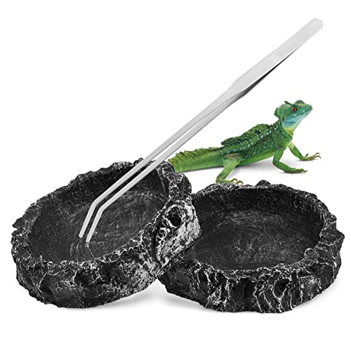 BESPORTBLE 2 Stück Futter- Und Wassernäpfe Für Reptilien Aus Kunstharz Mit Für Schildkröten Eidechsen Schlangen Geckos BESPORTBLE 2 Stück Futter- Und Wassernäpfe Für Reptilien Aus Kunstharz Mit Für Schildkröten Eidechsen Schlangen Geckos von BESPORTBLE