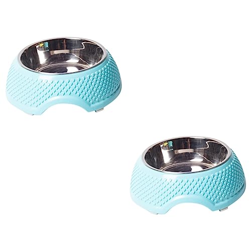 BESPORTBLE 2 STK Futternapf für Haustiere pet Supplies Easy putz katzenschalen cat Bowls dogbowl Hundefutter Cosaquin-Hunde Hundenäpfe Hundenapf Futterautomat für Haustiere Haustiernapf Blue von BESPORTBLE