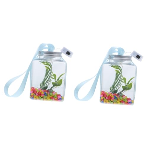 BESPORTBLE 2 Sätze Bruchsicheres Goldfischbecken Aquarium licht Betta-Fisch-Aquarium dekoratives Aquarium Fischglas Aquarienzubehör zierfische Fischaquarium aus Kunststoff Aquarienbecken Abs von BESPORTBLE