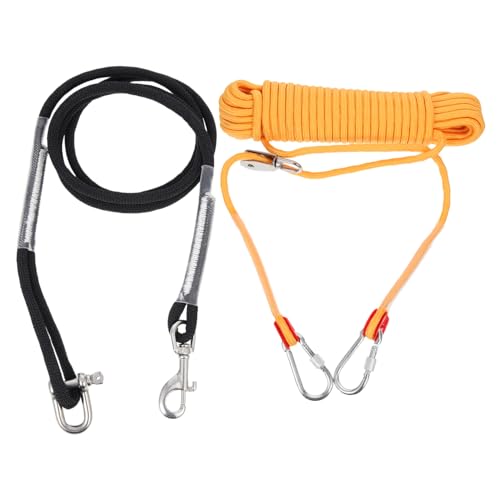 BESPORTBLE 2 Sätze Campingkabel Für Hunde Ketten Für Draußen Hundetrainingsleine Trainingsleine Für Hunde Seil Leine Hundekette Für Camping Hund Für Camping-hundekette Wanderhund Yellow Nylon von BESPORTBLE