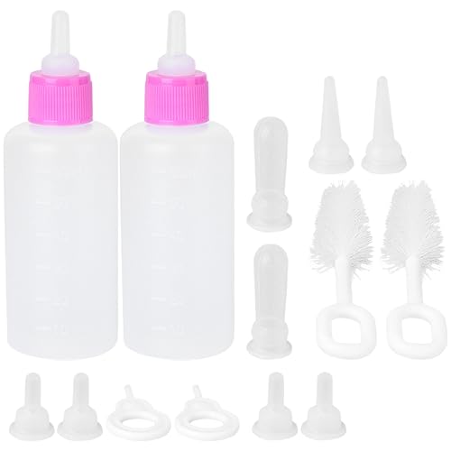 BESPORTBLE 2 Sets Babyflaschen Set Kätzchenmilch Kleinkindbecher Auffangbehälter Für Milch Muttermilchkanne Futterspender Katzenflasche Kleinkindbecher Katzenmilch Babyflaschenständer von BESPORTBLE