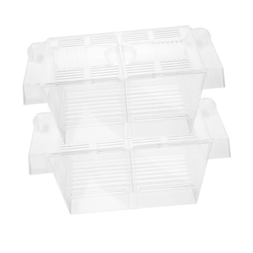 BESPORTBLE 2 Stück Boxen Juvenile Brutkasten Fisch Laichbrutkasten Fischbrüterei Tank Aquarium Trennwand Fisch Inkubationsbehälter Aquarium Brutkasten Fischzuchtkasten Nylon Transparent von BESPORTBLE