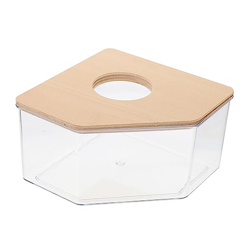 BESPORTBLE Badehaus Hamster 2 Stück Hamster Sandkasten Transparenter Behälter Tragbare Wanne Zwerghamsterkäfig Tägliche Chinchilla Badewanne Hamster Sandbad Eisbad Kleintier Sandbad Transparentes von BESPORTBLE