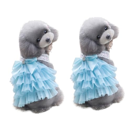 BESPORTBLE 2 Stück Haustier Bowknot Kleid Haustier Hundekleid Haustier Hunderock Haustier Hunde Tutu Kleid Haustier Kleidung von BESPORTBLE