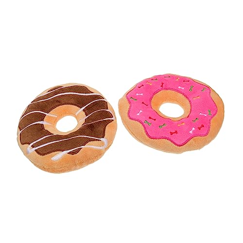 BESPORTBLE 2er Set Donut Hundespielzeug Aus üsch Interaktive Kauspielzeuge Für Hunde Geräuschspielzeug Für Zahnpflege Pink Und von BESPORTBLE