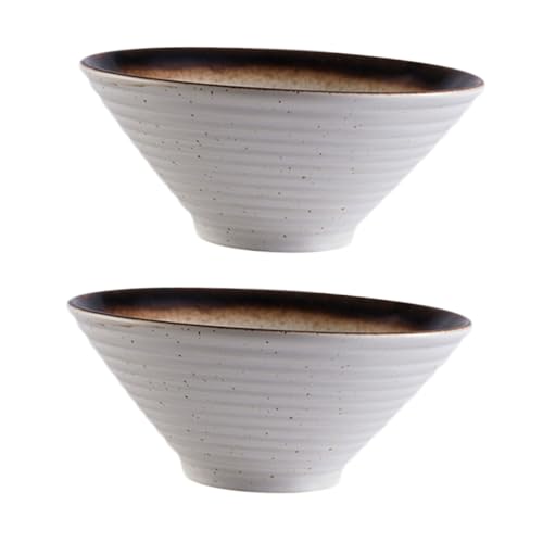 BESPORTBLE 2 Stück Keramik Ramen Schüssel Im Japanischen Stil Ramen Schüssel Aus Keramik Schüssel Im Japanischen Stil Geschirr Restaurant Nahrungsmittelschüssel Retro Stil Schüssel von BESPORTBLE