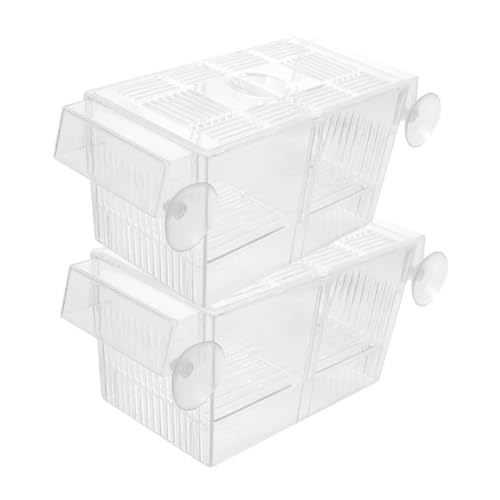 BESPORTBLE 2 Stücke Boxen Brutkasten für Jungtiere Abfluss Haken Anlage Pumpe Aquarium Aquarium Netz Zuchtbox für Fischbrut Aquarien Brutkasten Aquarienfische Fall Fischzucht Abs Transparent von BESPORTBLE