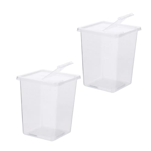 BESPORTBLE 2pcs Lizard Inkubator Zucht Box Belüfteten Reptil Feeder Container für Reptilien von BESPORTBLE