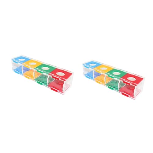 BESPORTBLE 2Er-Box Münzetui für Papagei Papageien-Puzzlespielzeug Vögel Spielzeug Gehirnspielzeug Spielzeuge Papagei Kauspielzeug Papagei Schreibtischspielzeug Farbtrennung Münzbox von BESPORTBLE