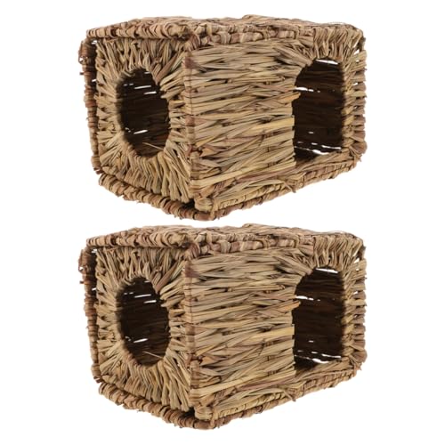 BESPORTBLE 2Pcs Kaninchen Nest Lieferungen Kaninchen Versteck Chinchilla Hut Bunny House Meerschweinchen Fehle Kaninchen Tunnel Chinchilla Rattenhaus Hasen Bett Rabbit Häuser Und von BESPORTBLE