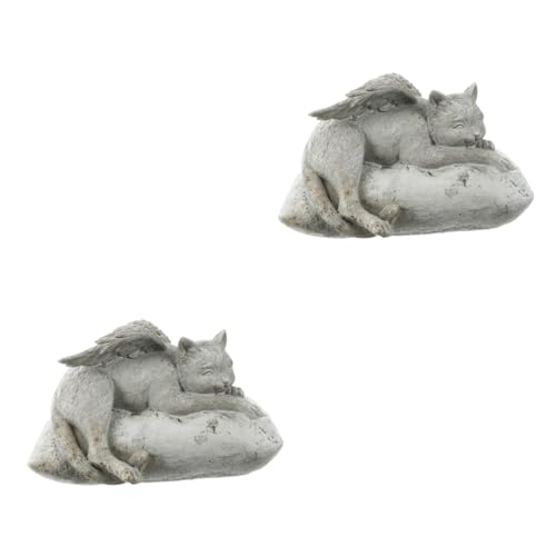 BESPORTBLE 2St Engel Katze Ornamente Katze mit Katzen-Engel-Statue Gedenkkatzenengel Katzen-Gedenk-Engel Kätzchengeschenke katzenangel Katzen Angel Katzenengel aus Kunstharz Tribut-Statue von BESPORTBLE