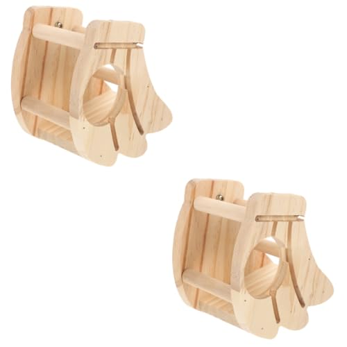 BESPORTBLE 2St Grasständer aus Holz für Kaninchen fütterungshalter für kleine Tiere Spielzeug für Meerschweinchen Heuraufe für Nagetiere Heuraufe für Kaninchenkäfige bequemer Halter hölzern von BESPORTBLE