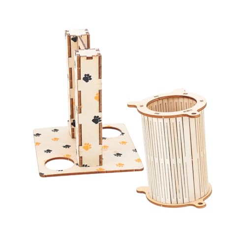 BESPORTBLE 2pcs Holz Hamster Leiter Schaukel Tunnel Spielzeug Nahrungssuche Zubehör Sicher Haustier Spielzeug von BESPORTBLE