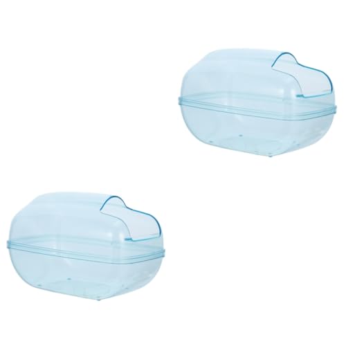 BESPORTBLE 2st Hamster Toilette Klare Wanne Hamster-Sand-badewanne Sandbad Für Hamster Rattenbad Hamster Töpfchen Hamster Duschbecken Chinchilla-versteck Tierbad Hamsterbedarf Acryl Plastik von BESPORTBLE