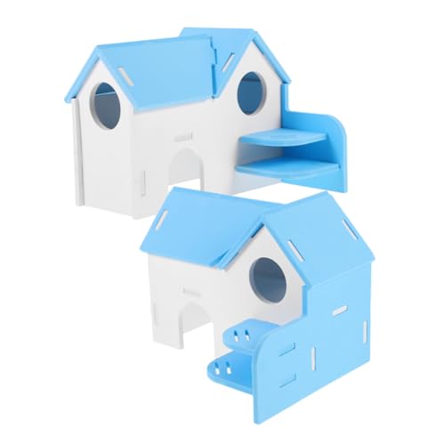 BESPORTBLE 2St Hamsterbett hamsterhaus Hamster Spielplatz Farbige Hamsterhöhle Hamster Käfig Zubehör Hamsterschlafplatz entzückendes Rattenversteck entzückendes Rattenhaus Rattenvorräte PVC von BESPORTBLE