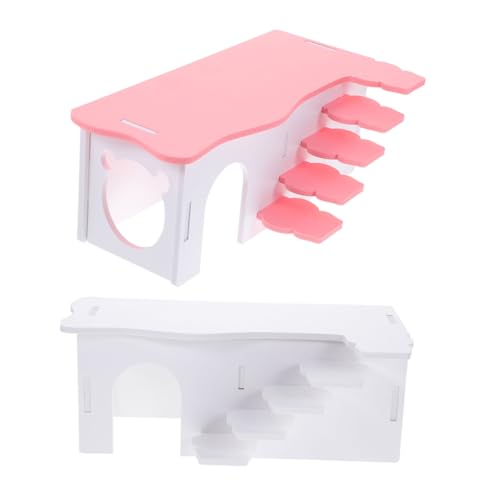 BESPORTBLE 2St Hamsterhaus Hamster-Kletterleiter Hamster Versteck Spielplatz für Ratten Hamsternest Hamster Spielplatz Hamster Spielzeug Meerschweinchen Hamsterkäfig Mäuseleiterhaus PVC von BESPORTBLE