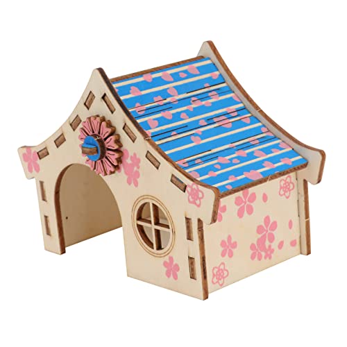 BESPORTBLE 2St Hamsterhaus Hamster Rutsche Spielzeugkäfig Kleintierversteck Hamsterzubehör Kleintierhaus Hamster Spielzeug hamsterspielzeug Hamster Holzhaus Hamster-Spielzeug hölzern von BESPORTBLE