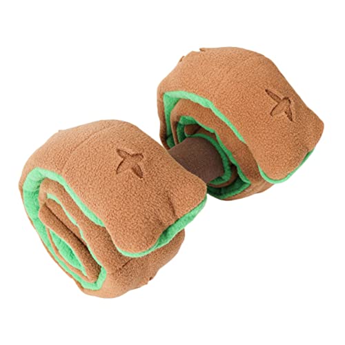 BESPORTBLE 2St Hundespielzeug knete Spielzeug chew Toy Dog Toy Schleifspielzeug für Haustiere Hundefutter-Rätsel Soundspielzeug für Hunde Hund Schnüffelkissen Plüschtier Textilvlies Brown von BESPORTBLE