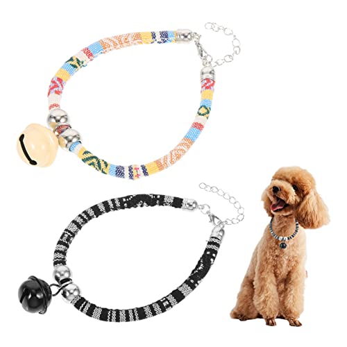 BESPORTBLE 2St Katzenhalsband Kitten Halsband hundezubehör Hundehalsband hundehalsbänder Dog Collars Katzenhalsbänder Futterautomat für Haustiere Katzenhalsketten ethnische Halsketten Nylon von BESPORTBLE