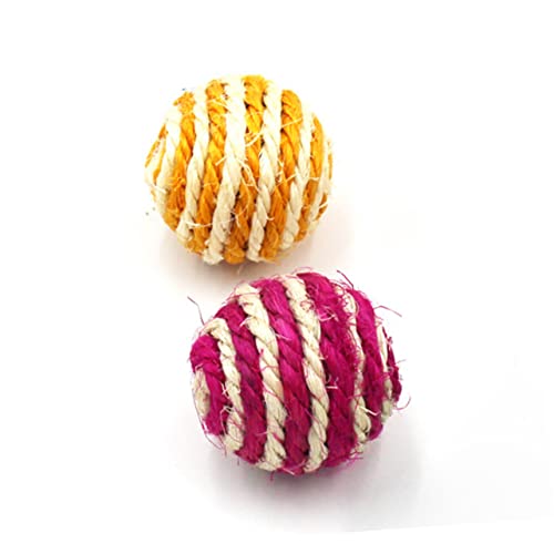 BESPORTBLE 2St Katzenspielzeug Katzenball Spielzeug für Katzen Sisalbällchen nagen Kauspielzeug Haustiersachen Interactive cat Toy kratzspielzeug cat Toys Sisalball Spielzeug für Haustiere von BESPORTBLE