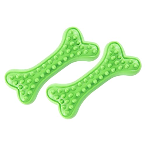 BESPORTBLE 2St Kauspielzeug für Hunde Hund zahnbürste Welpe geistig anregendes für Hunde Dackel hundekaustange Dog chew Toy Hundespielzeug zahnspielzeug für Hunde Gummi Light Green von BESPORTBLE