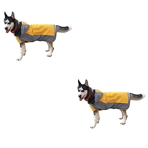 BESPORTBLE 2St Regenmantel für Haustiere Hunde regencape hunderegenmantel Hunde-Regen-Hoodie Regenmäntel für Hunde wimperntusche Regenjacke für Haustiere Regenmantel für Hunde Yellow von BESPORTBLE