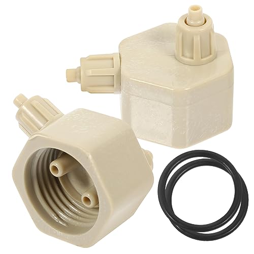 BESPORTBLE 2St Schnelldrehverschluss für CO2-Flaschen Wandhaken Tank Pumps tauchfähig Fisch CO Flaschenverschluss CO Flaschenkappe co2-diffusor für Aquarium bequemer Co2-Reaktor Abs Beige von BESPORTBLE