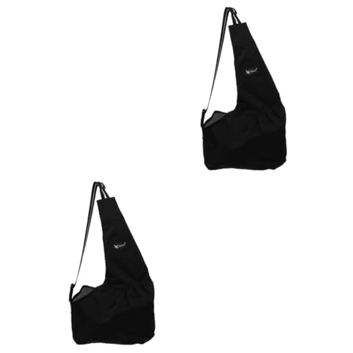 BESPORTBLE 2St Sling-Bag-Haustiertasche mit Einer Schulter Verstellbarer Schultergurt hundetragetasche Tragetasche aus Oxford-Stoff für Hunde und Katzen Tragetasche für Haustiere Black von BESPORTBLE