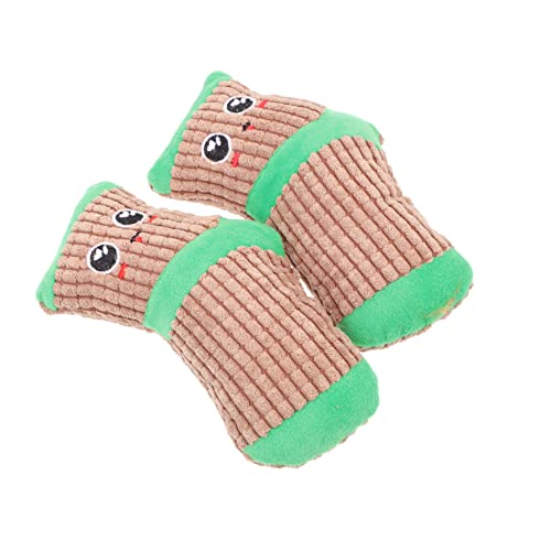 BESPORTBLE 2St Toys Children Toys nachsprechende stofftiere Katzen spielsachen Funny Toys quietschend Kauer Püppchen Hunde Beißpuppe für Haustier Haustierbedarf Plüsch Coffee von BESPORTBLE