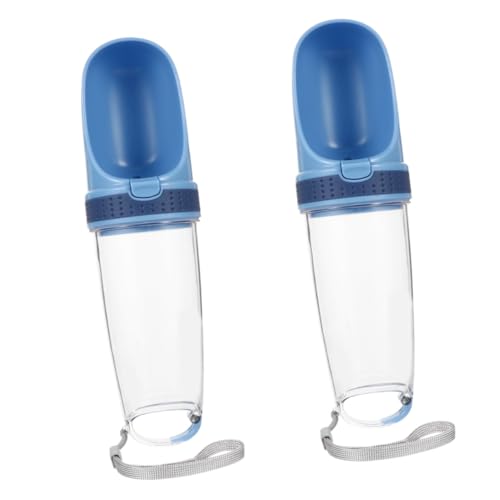 BESPORTBLE 2St Wasserkocher Futterspender Wasserspender für Haustiere Welpe Trinkflasche für Hunde pet Water Bottle Outdoor-Wasserschale Haustier-Wasserflasche ABS-Waschbecken Blue von BESPORTBLE