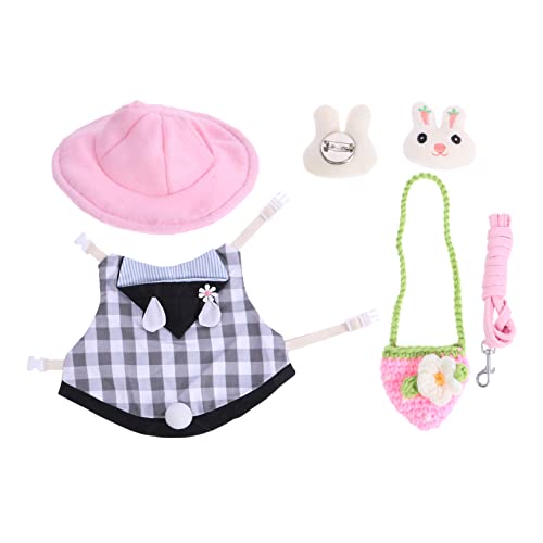 BESPORTBLE 2St meerschweinchen Weste hasenkostüme Bunny Costume kaninchenzubehör Tierbekleidung Hamster Weste Leine Katzengeschirr Haustier verkleiden Weste Leine für Haustiere Baumwolle Grey von BESPORTBLE