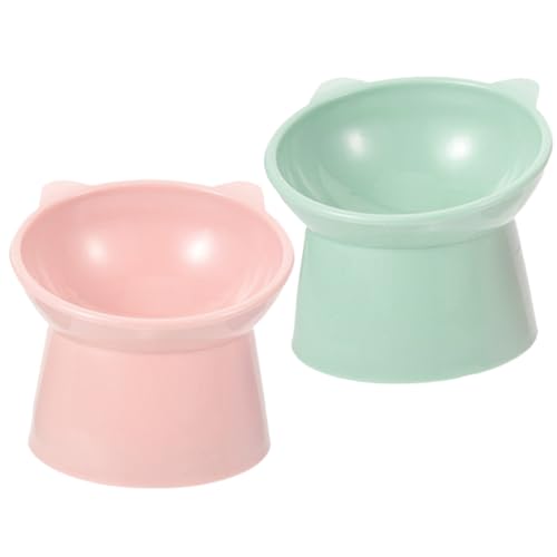 BESPORTBLE 2St verschleißfester Futternapf pet Bowl katzenfutterspender ergonomischer katzennapf Katzenversorgung entzückender Futternapf Katzenzubehör bequemer Fressnapf Hundebedarf Plastik von BESPORTBLE