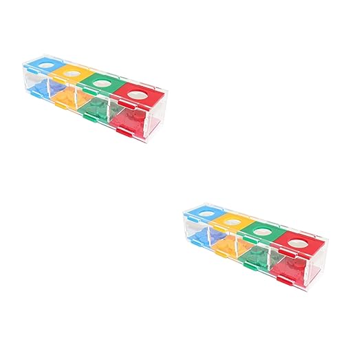 BESPORTBLE Lernspielzeug 2Er-Box Papagei Kauspielzeug Spielzeuge Puzzle-Spielzeug Spielzeug für Vögel Gehirnspielzeug Vögel Spielzeug Desktop-Spielzeug Münzetui für Papagei kauen Münzbox von BESPORTBLE