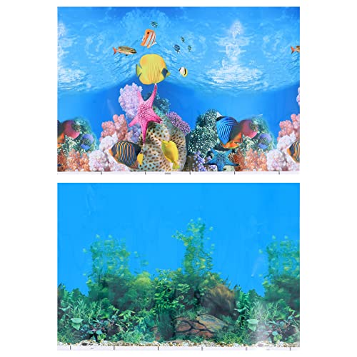 BESPORTBLE 2st Aquarium Hintergrundpapier Aquariumdekorationen Kleber Für Aquarien Netz Fisch-tapete Schwebend Zubehör Für Aquarien Tank Vakuum Panzer Kühler Band Wasser Filmpapier von BESPORTBLE