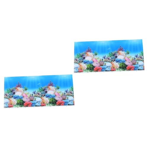 BESPORTBLE 2st Aquarium Hintergrundpapier Unterwasserkulisse -dekor Aquarium-bildhintergrund Aquarium-Plakat Dekorpapier Für Aquarien Wandtapete Aquarienglas Dekorationen 3D Doppelseitig von BESPORTBLE