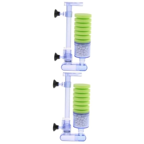 BESPORTBLE 2St Wasser-Biofilter drehfilter wasserfilter Doppelschwammfilter für Aquarien 20-Gallonen-Aquariumfilter 55 Sieb Aquarienfilter pneumatischer biochemischer Tank von BESPORTBLE